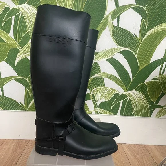 Givenchy Rubber Riding Rain Boots - Picture 2 of 4